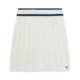 Gonna a trecce in cotone bianco
