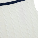 Gonna a trecce in cotone bianco