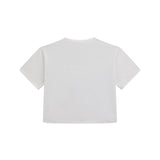 T-shirt logo esplosione strass bianco