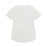 T-shirt stampa logo flower bianco