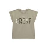 T-shirt "you are great" grigio