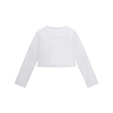 Giacca in ecopelle cropped bianco