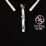 Polo con ricamo logo nero