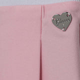 Minigonna neonata a pieghe punto milano rosa