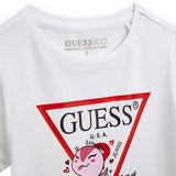 T-shirt stampa serpente cartoon bianco