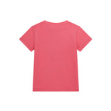 T-shirt stampa serpente cartoon fucsia