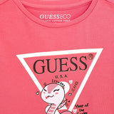 T-shirt stampa serpente cartoon fucsia