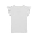 T-shirt maniche rouges bianco