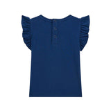 T-shirt maniche rouges blu