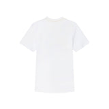 T-shirt stampa logo effetto brush bianco
