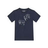 T-shirt logo oversize blu