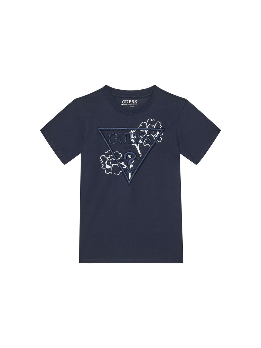 T-shirt logo oversize blu