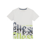 T-shirt stampa multilogo bianco