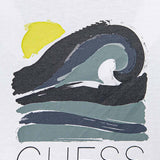 T-shirt stampa mare logo bianco