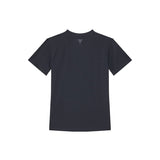 T-shirt logo tono su tono in cotone blu notte