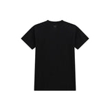 T-shirt logo tono su tono in cotone nero