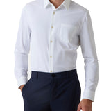 Camicia Sunset tech con tasca sul petto bianco