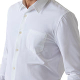 Camicia Sunset tech con tasca sul petto bianco