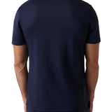 T-shirt manica corta in tessuto tecnico blu