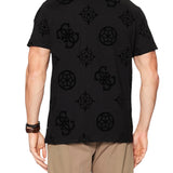 T-shirt maniche corte con maxi loghi peony nero