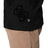 T-shirt maniche corte con maxi loghi peony nero