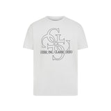 T-shirt maniche corte con stampa logo 4g bianco