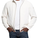 Bomber con zip beige