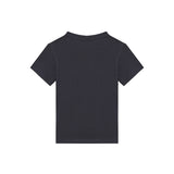 T-shirt logo ricamo teddy in cotone blu