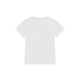 T-shirt logo varsity in cotone bianco