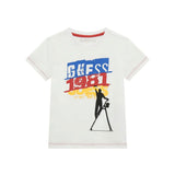 T-shirt stampa multilogo color bianco