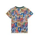 T-shirt stampa teddy allover fantasia