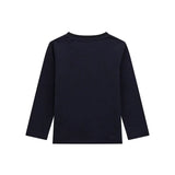 T-shirt logo vintage in cotone blu