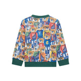 Felpa neonato stampa teddy allover fantasia