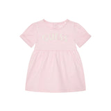 Abito manica corta in tessuro terry rosa