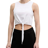 Top primula con logo strass bianco
