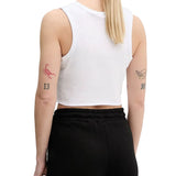 Top primula con logo strass bianco