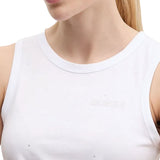 Top primula con logo strass bianco