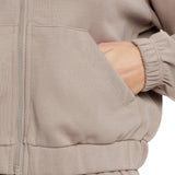 Felpa crop con cappuccio Eden grigio