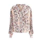 Blusa Josette in chiffon jaguar powder