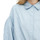 Camicia Ama in popeline coronado blu