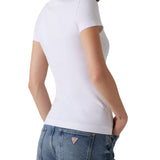 T-shirt stampa roses bianco