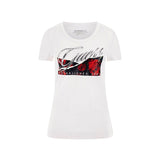 T-shirt stampa roses bianco