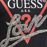 T-shirt maniche lunghe logo triangolo love nero