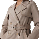 Trench doppio petto sartoriale beige