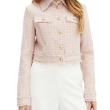 Giacca in tweed Daphnee bianco/rosa