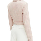 Giacca in tweed Daphnee bianco/rosa