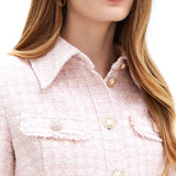 Giacca in tweed Daphnee bianco/rosa