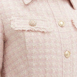 Giacca in tweed Daphnee bianco/rosa