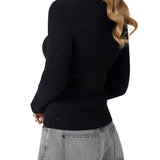 Cardigan con bottoni gioiello Eden nero