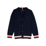 Cardigan con bottoni kids con motivo iconico blu